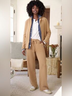 Frank & Eileen Dublin Sweatshirt Blazer Catherine Pants Triple Terry Set M Camel